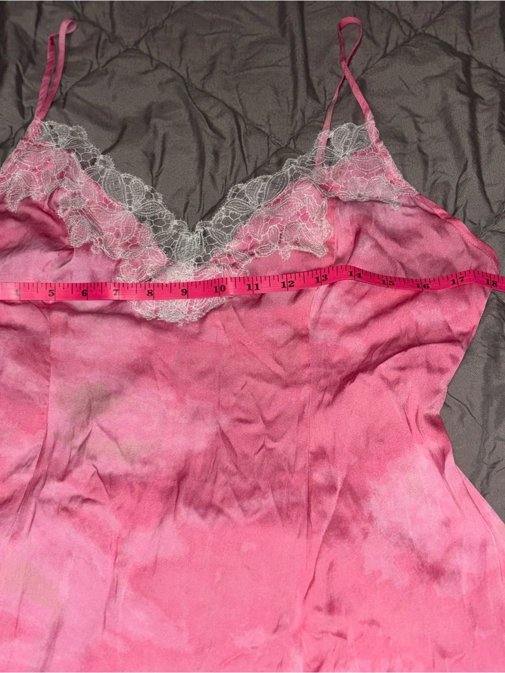 Free People Pink Satin Lace-Trim Fairy Barbie Lingerie Romantic Grunge
